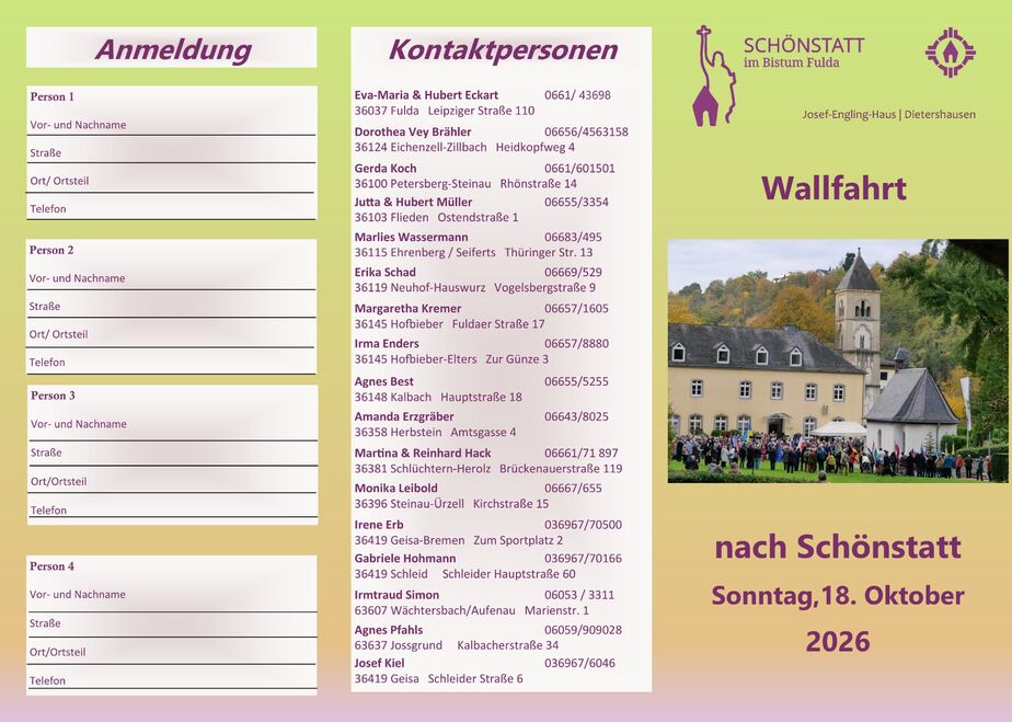 Wallfahrt nach Schönstatt